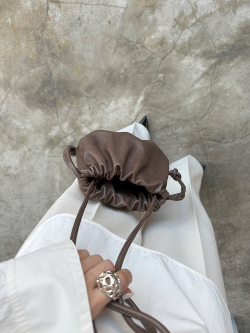 lamb leather shoulder bag